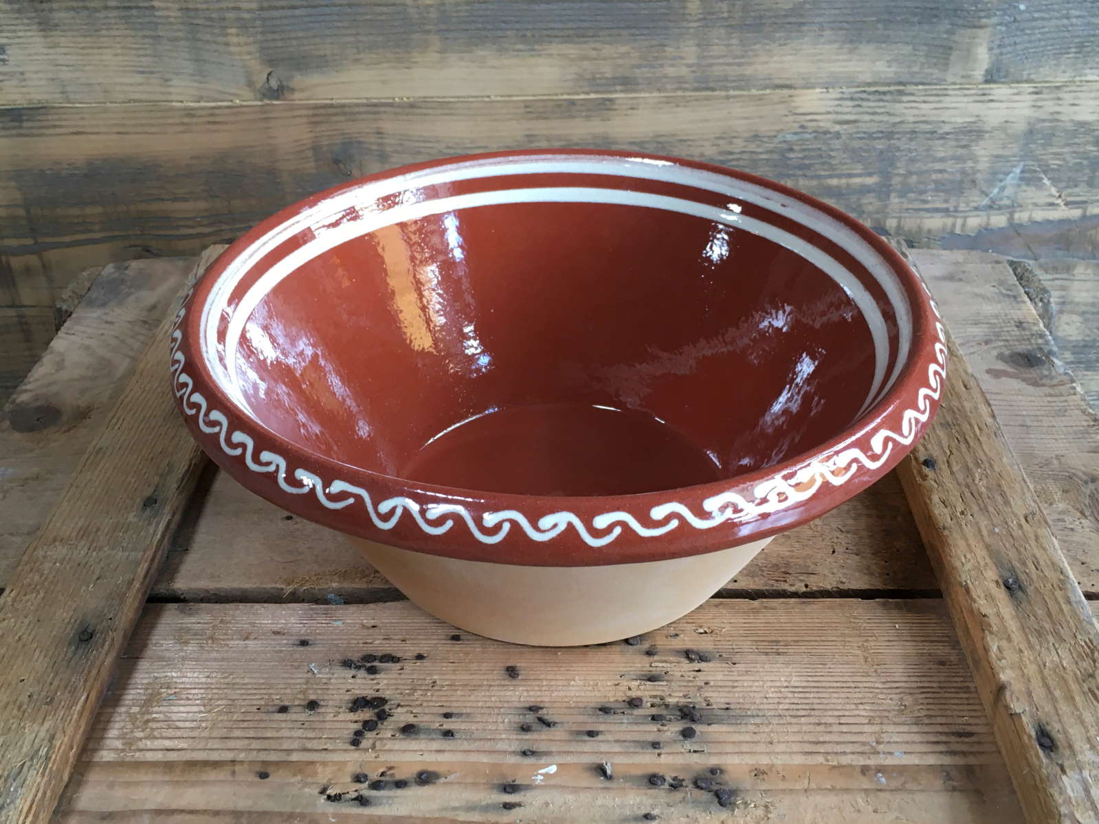 Teigschüssel aus Elsässer Keramik, optimal zur Herstellung von Hefeteigen geeignet